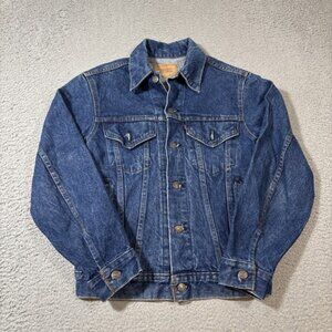 Vtg Levi's Men's Sz 36 Dark Wash Denim Type III Trucker Jacket 70506-0216 90's